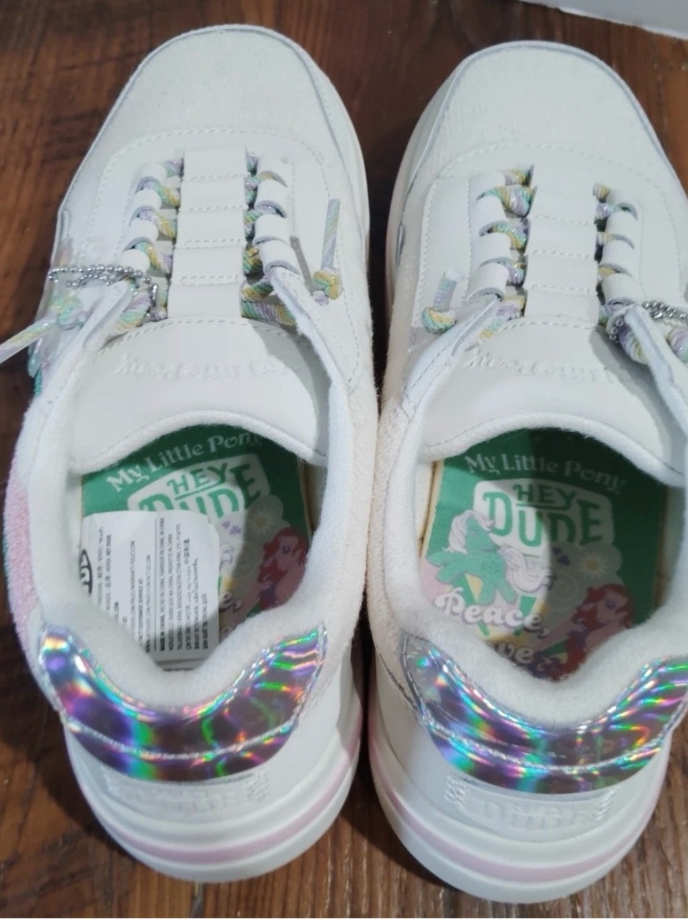 Hey Dude My Little Pony Sneakers with Pastel Rainbow Stripe - Picture 6 of 6